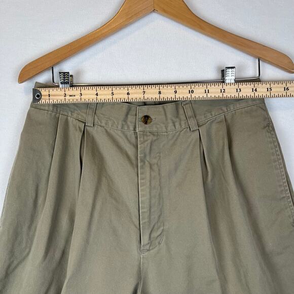 VTG‎ Bugle Boy Pants Mens 31x30 Tan Baggy Pleated Khakis Y2K 80s 90s Tapered - Picture 4 of 12